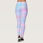 geverfde staven met roze Paars turquoise Leggings (Achterkant)