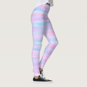 geverfde staven met roze Paars turquoise Leggings (Rechts)