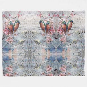 geverfde tandbaarzen en bloemen fleece deken