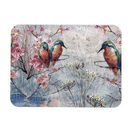  geverfde tandbaarzen en bloemen magneet