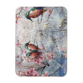  geverfde tandbaarzen en bloemen magneet (Verticaal)