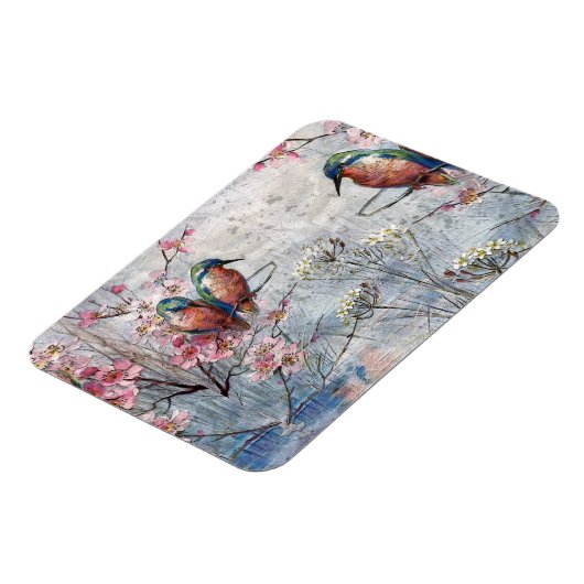  geverfde tandbaarzen en bloemen magneet (Linkerzijde)