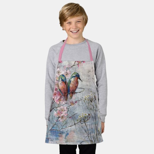  geverfde tandbaarzen en bloemen schort (Gedragen)