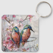  geverfde tandbaarzen en bloemen sleutelhanger (Achterkant)