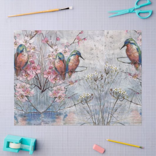 geverfde tandbaarzen en bloemen tissuepapier (Craft)