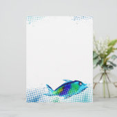 geverfde vis verse zeevruchten keukenmenu (Staand voorkant)