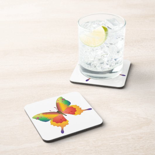 geverfde vlinder bier onderzetter (Rechterzijde)