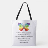 geverfde vlinder, vers van Lamentations 3:22-24 Tote Bag (Voorkant)