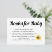 Geverfde zonnebloemboeken voor Baby Informatiekaartje (Staand voorkant)