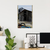 Gevergeten AI Digital Fantasy Art Rustige Shed Poster (Thuiskantoor)