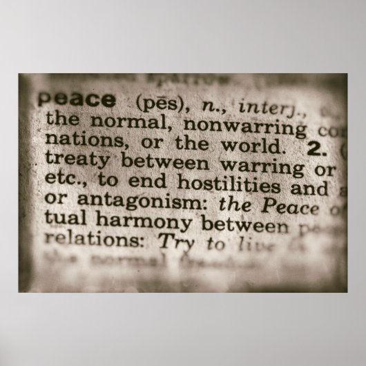 Gevergeten betekenissen - Vrede Poster (Voorkant)