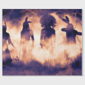 Gevergeten Native American Warriors Uit het versch Cadeaupapier (Vlak)