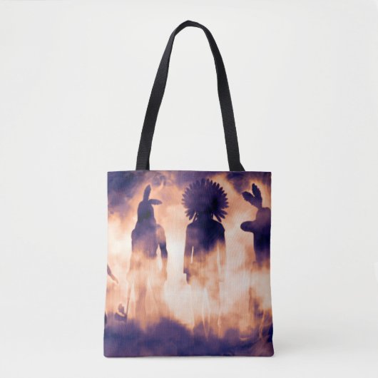 Gevergeten Native American Warriors Uit het versch Tote Bag (Voorkant)
