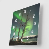 Gevergeten Spruce Aurora Vierkante Klok (Hoek)