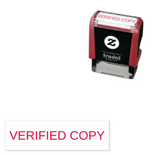 Geverifieerd exemplaar kantoorroodkeuringsstempel zelfinktende stempel