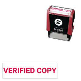Geverifieerd exemplaar stempel