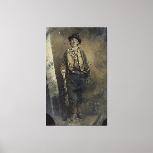 Geverifieerd portret van Billy the Kind (1880) Canvas Afdruk (Voorkant)