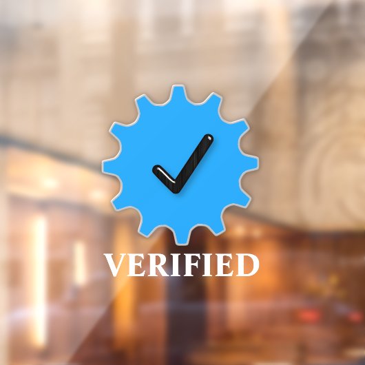 Geverifieerde Real Window Cling Raamsticker (Vel 2)