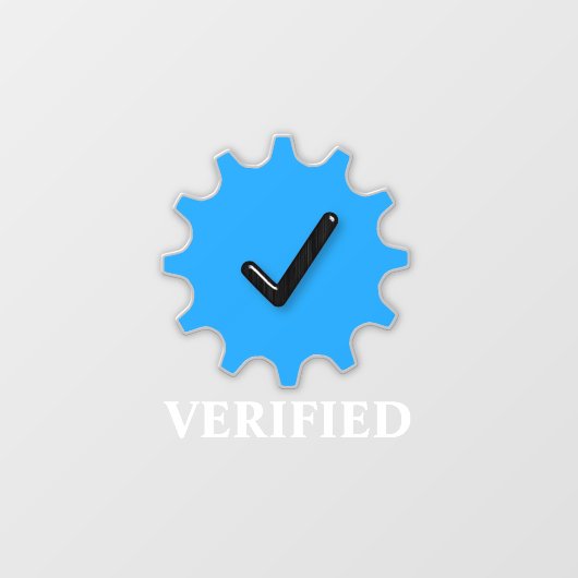 Geverifieerde Real Window Cling Raamsticker (Vel)