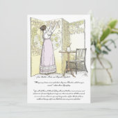 Gevervulde Dames, Jane Austen Pride & Prejudice Bedankkaart (Staand voorkant)