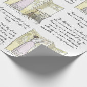 Gevervulde Dames, Jane Austen Pride & Prejudice Cadeaupapier (Hoek)