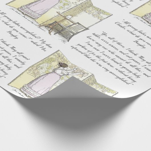 Gevervulde Dames, Jane Austen Pride & Prejudice Cadeaupapier (Hoek)