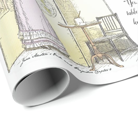 Gevervulde Dames, Jane Austen Pride & Prejudice Cadeaupapier (Rol Hoek)