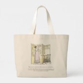 Gevervulde Dames, Jane Austen Pride & Prejudice Grote Tote Bag (Achterkant)