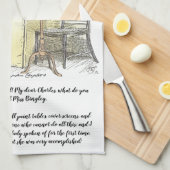 Gevervulde Dames, Jane Austen Pride & Prejudice Theedoek (Quarter Fold)