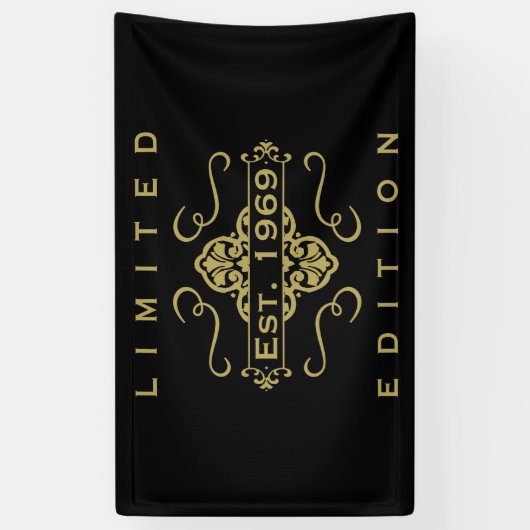 Gevestigd in 1969 spandoek (Verticaal)