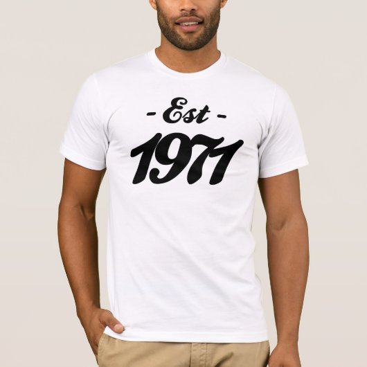 gevestigde 1971 - verjaardag t-shirt (Voorkant)