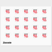 Gevestigde Design van 1974 Hart Sticker (Vel)