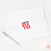 Gevestigde Design van 1974 Hart Sticker (Envelop)