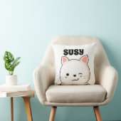 GEVESTIGDE NAAM KITTY CAT ART KINDER Kussens (Stoel)