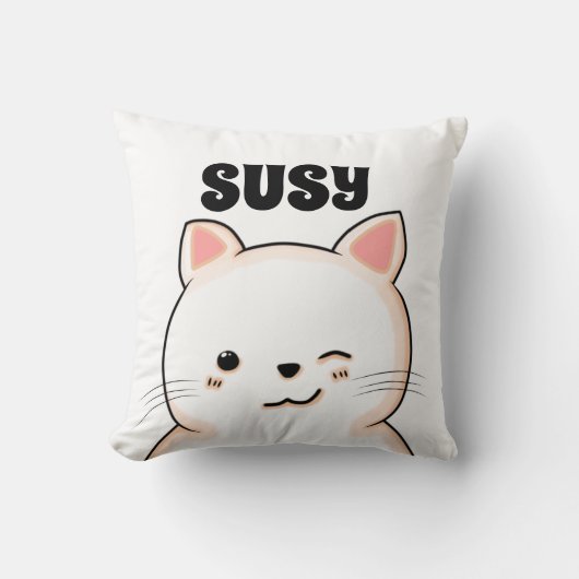 GEVESTIGDE NAAM KITTY CAT ART KINDER Kussens (Voorkant)