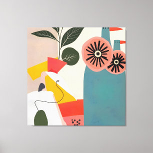 gevierd canvas afdruk