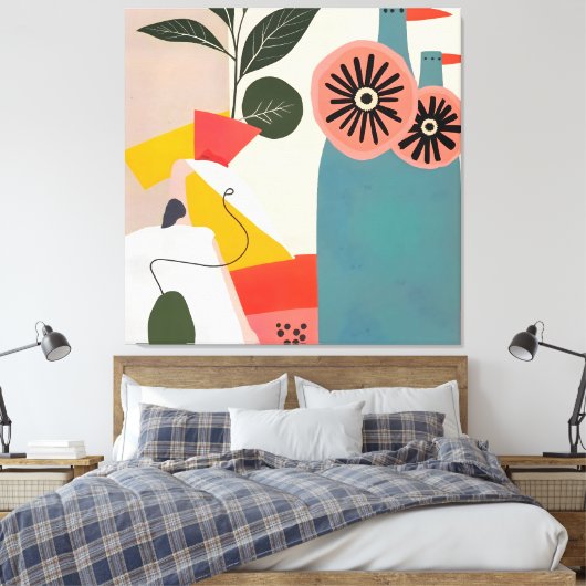 gevierd canvas afdruk (Insitu (Slaapkamer))