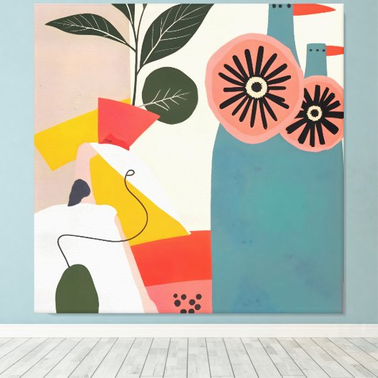 gevierd canvas afdruk (Insitu (Houten vloer))