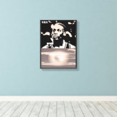 gevierde spelersilhouet  canvas afdruk (Insitu (Houten vloer))