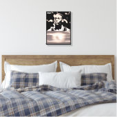gevierde spelersilhouet  canvas afdruk (Insitu (Slaapkamer))