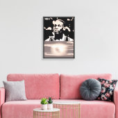 gevierde spelersilhouet  canvas afdruk (Insitu (Woonkamer))
