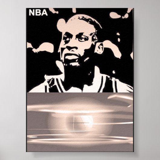 gevierde spelersilhouet  poster (Voorkant)