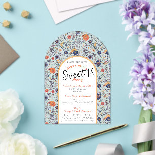 Gevierde sweet sixteen uitnodiging transparant