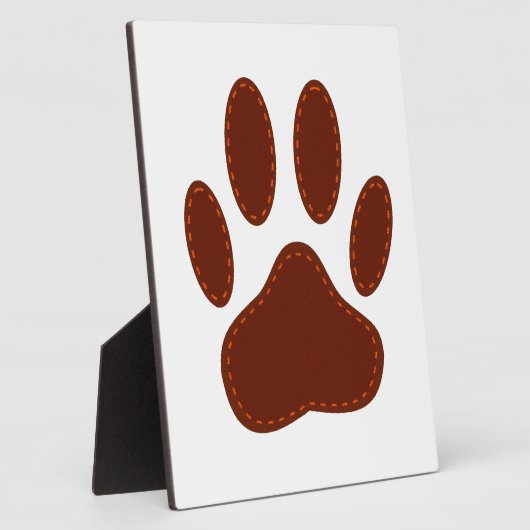 Gevilt Hond Pootafdruk Fotoplaat (Zijkant)