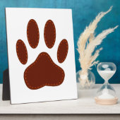 Gevilt hondenpootafdruk fotoplaat (Zijkant)