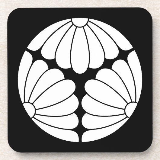 Gevisde chrysanten drankjes onderzetter (Voorkant)
