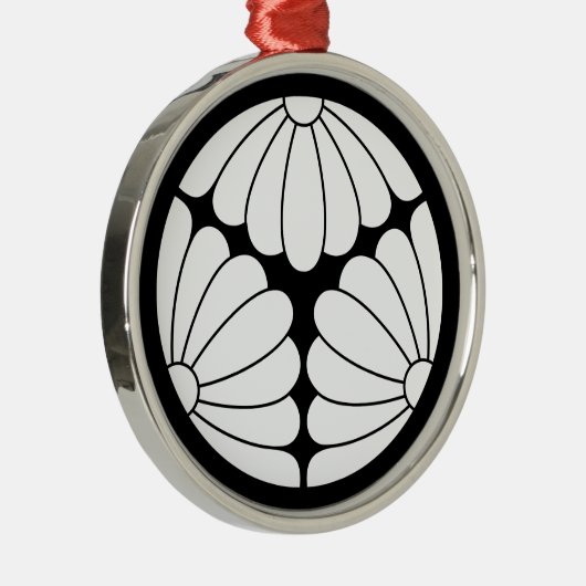 Gevisde chrysanten metalen ornament (Rechts)