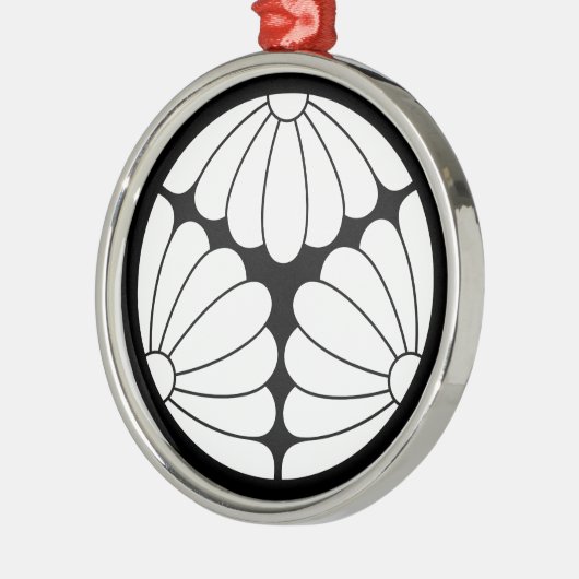 Gevisde chrysanten metalen ornament (Links)