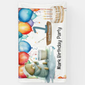 Gevist 1e verjaardag voor jongen spandoek (Verticaal)