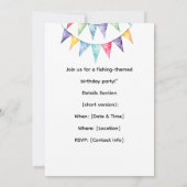 Gevist 1e verjaardag voor Little Anglers Party Kaart (Achterkant)